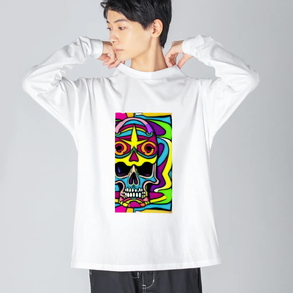 jack_and_beanのヘビーメタルでロックなスカル Big Long Sleeve T-Shirt