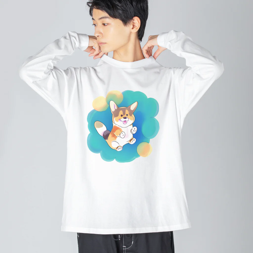 nakagawa-kikakuのコーギーの大ジャンプ Big Long Sleeve T-Shirt