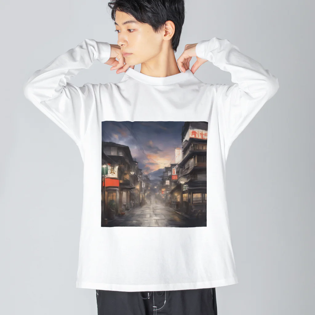 インスピレーションshopの日本の街並み Big Long Sleeve T-Shirt