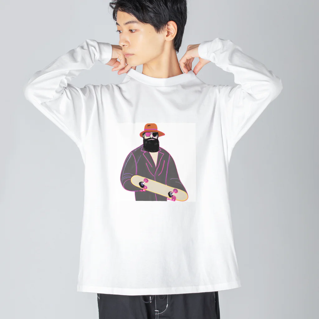 kenyのイケおじスケボー Big Long Sleeve T-Shirt