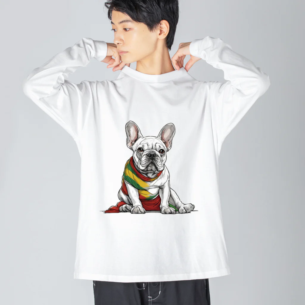 Frenchie-Rasta DoggのFrenchie-Rasta Dogg Big Long Sleeve T-Shirt
