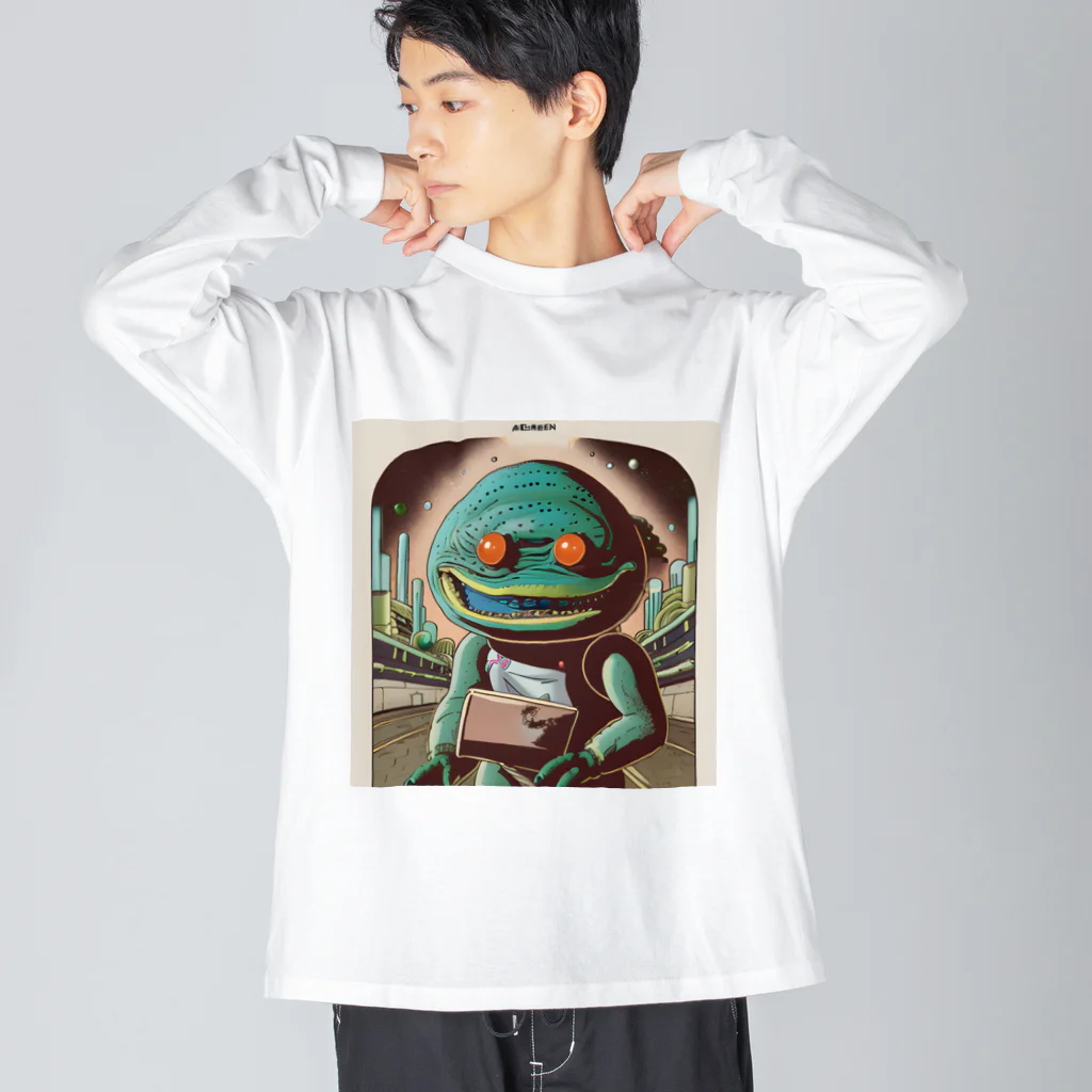 献血するドラキュラの宇宙人シリーズ Big Long Sleeve T-Shirt