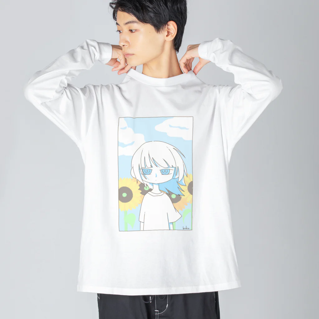 Breezeの青空と向日葵と Big Long Sleeve T-Shirt