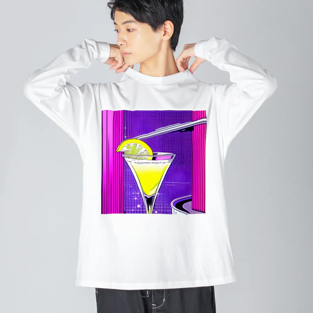 Egao  CreationsのEnjoy カクテル ビッグシルエットロングスリーブTシャツ