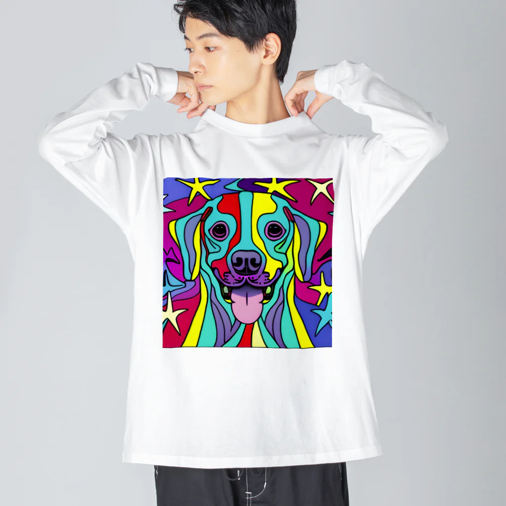 nakagawa-kikakuの奇抜なアート風の可愛い犬のグッズ Big Long Sleeve T-Shirt