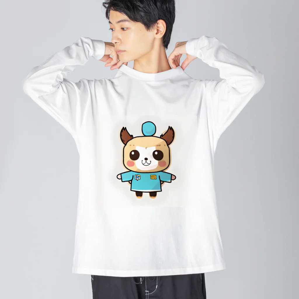 tamagonokoのカンフードッグくん ビッグシルエットロングスリーブTシャツ