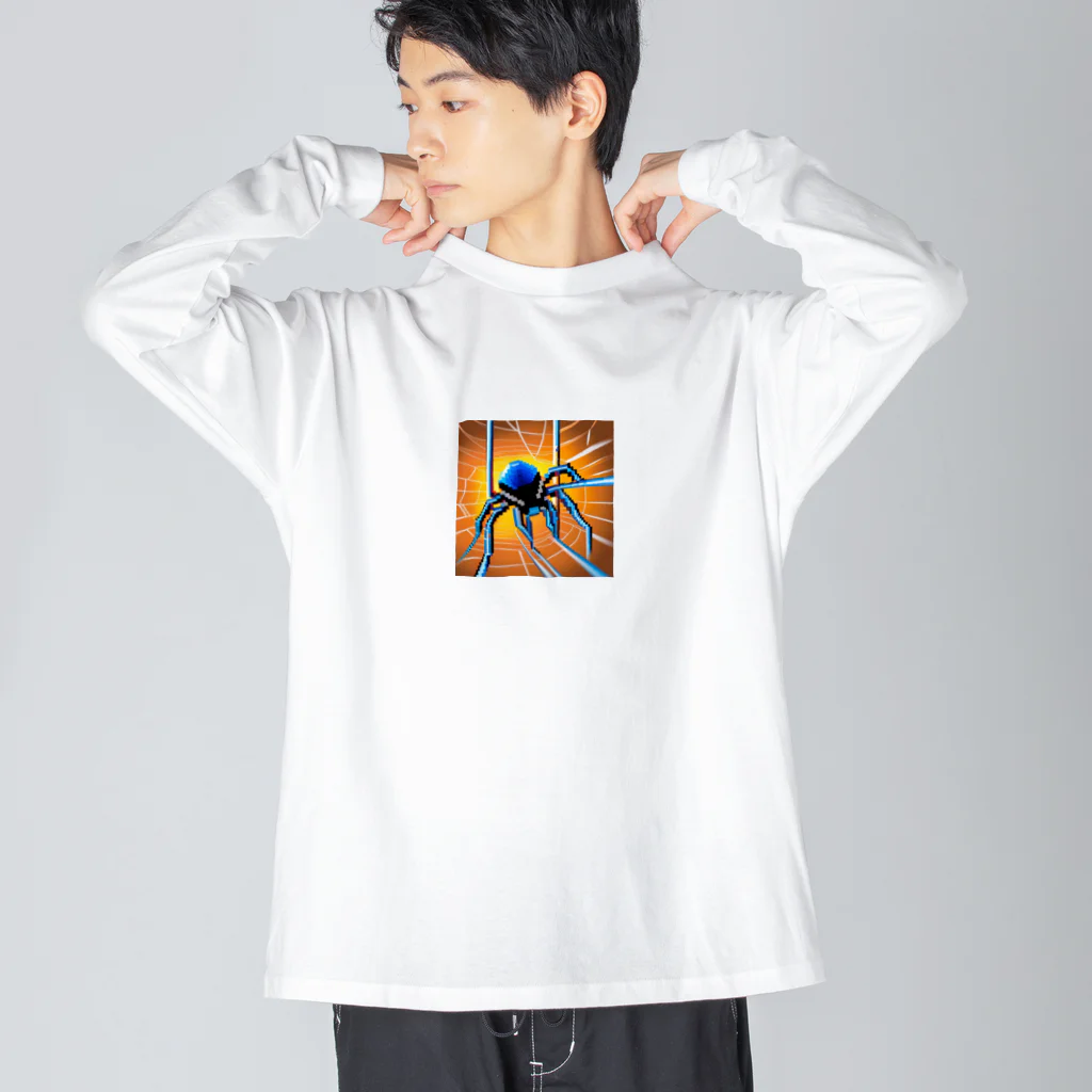 yorozuya4628のドット絵　クモ　スパイダー　ピクセル画像 Big Long Sleeve T-Shirt