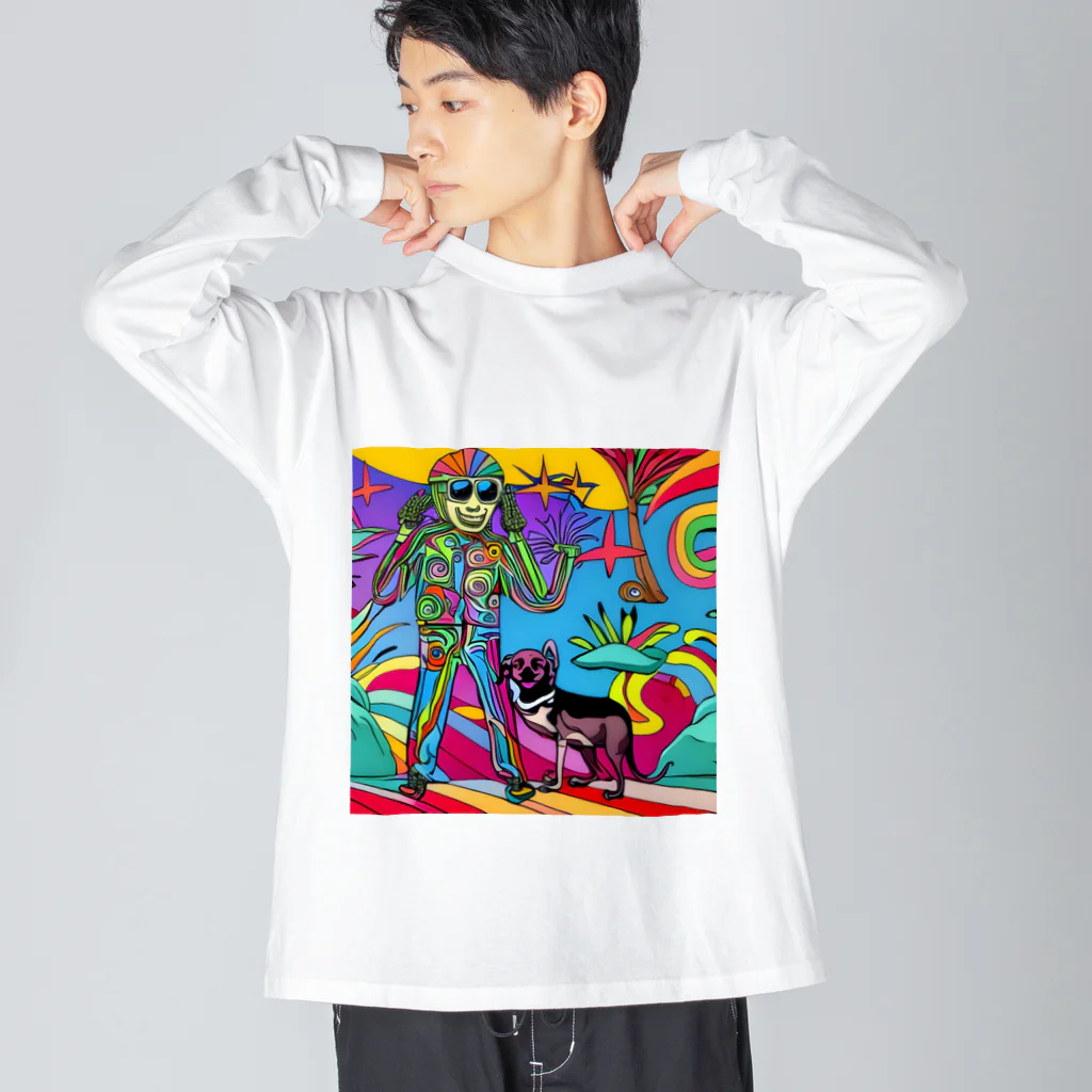 nob10のrider&dog Big Long Sleeve T-Shirt