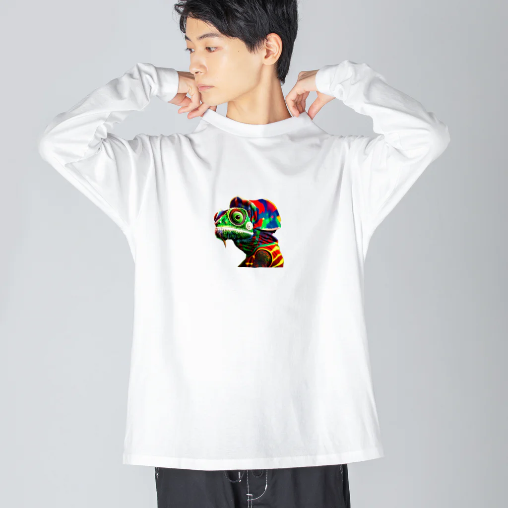 nob10のレゲェカメレオン Big Long Sleeve T-Shirt