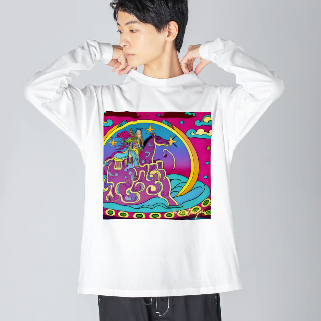 micotuguの派手な馬と和尚 Big Long Sleeve T-Shirt