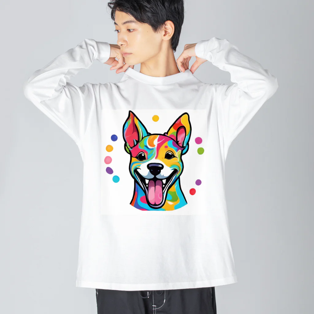 ハッピー・ディライト・ストアの癒しの犬グッズ Big Long Sleeve T-Shirt