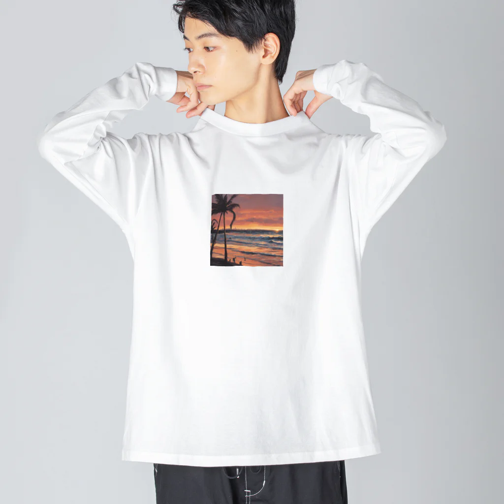 cotaのサンセットビーチ Big Long Sleeve T-Shirt