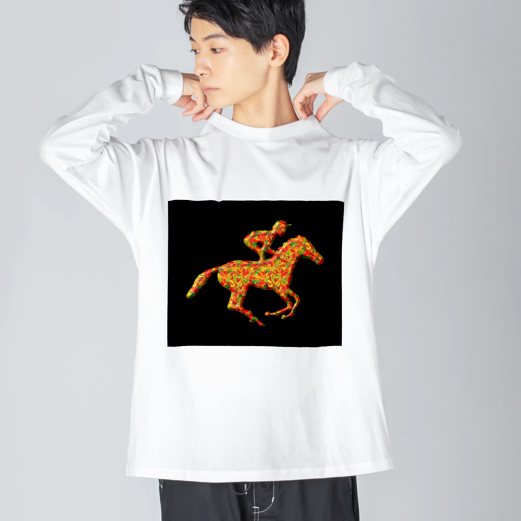 mumusの馬　colorful ビッグシルエットロングスリーブTシャツ