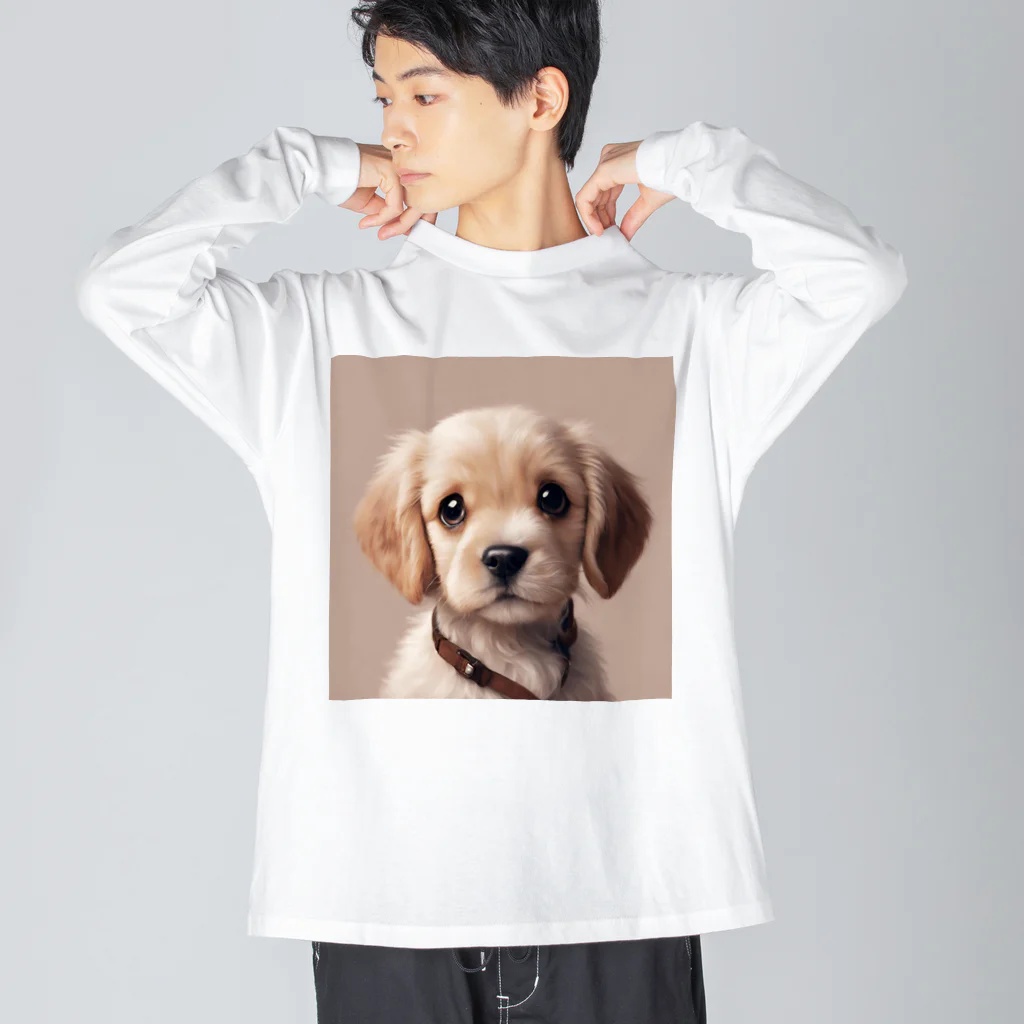 kunkun1048のめちゃカワ犬 ビッグシルエットロングスリーブTシャツ