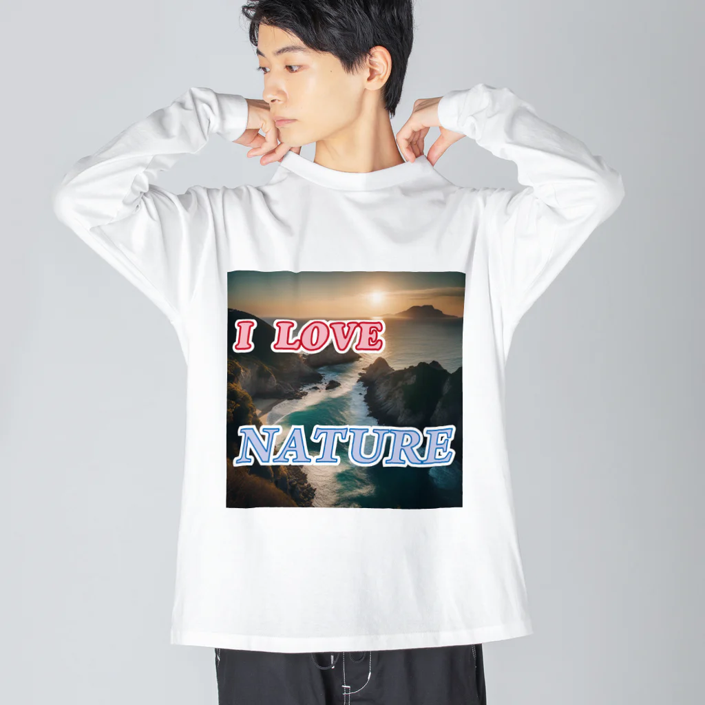 wataru-ingのI LOVE NATURE ビッグシルエットロングスリーブTシャツ