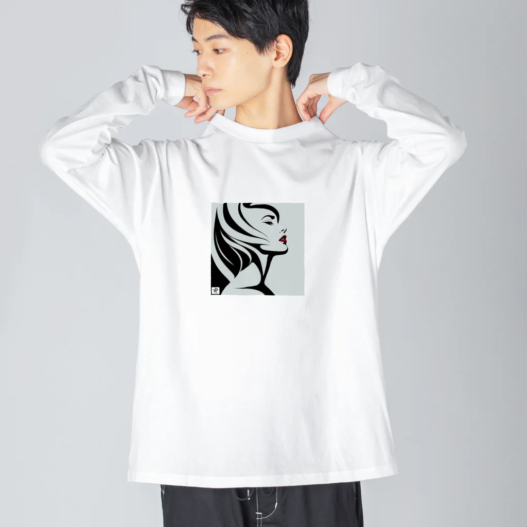 YOU_PONの美しい女性① Big Long Sleeve T-Shirt