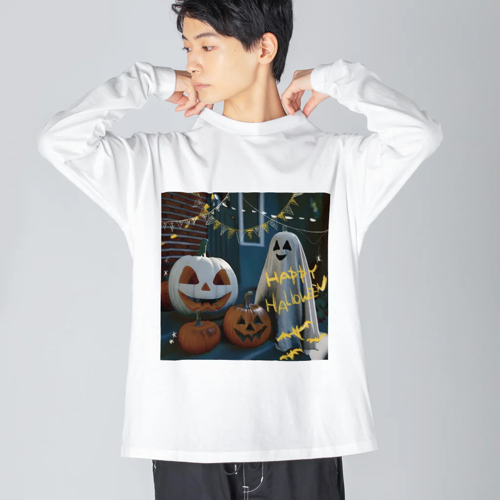 いらすとグッズのハッピーハロウィン ビッグシルエットロングスリーブTシャツ