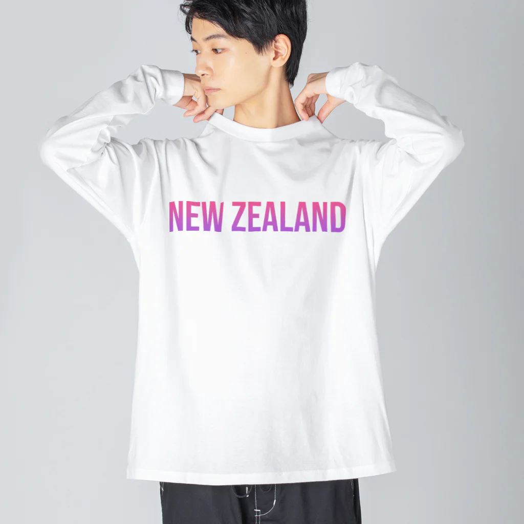 ON NOtEのニュージーランド ロゴピンク Big Long Sleeve T-Shirt