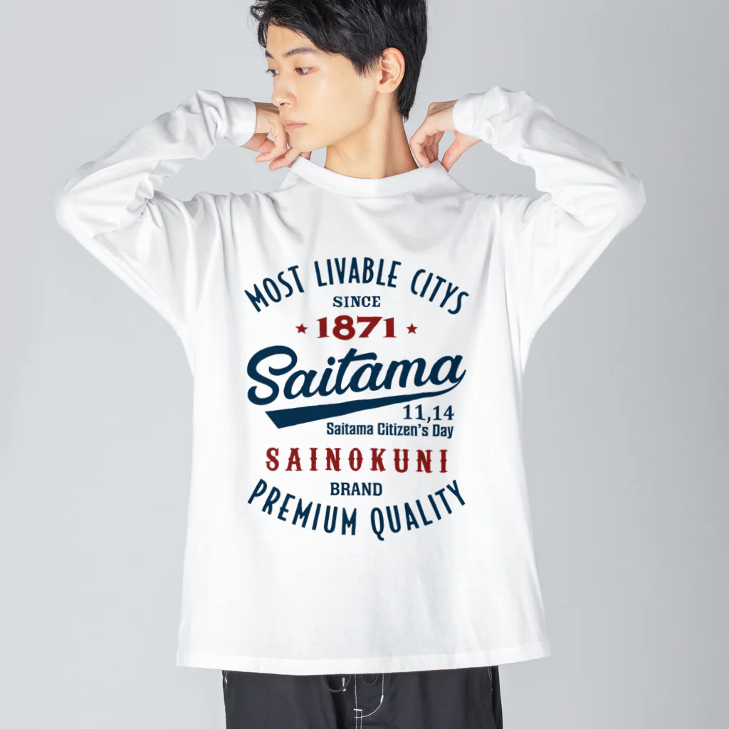 kg_shopのSaitama -Vintage- (淡色Tシャツ専用) ビッグシルエットロングスリーブTシャツ