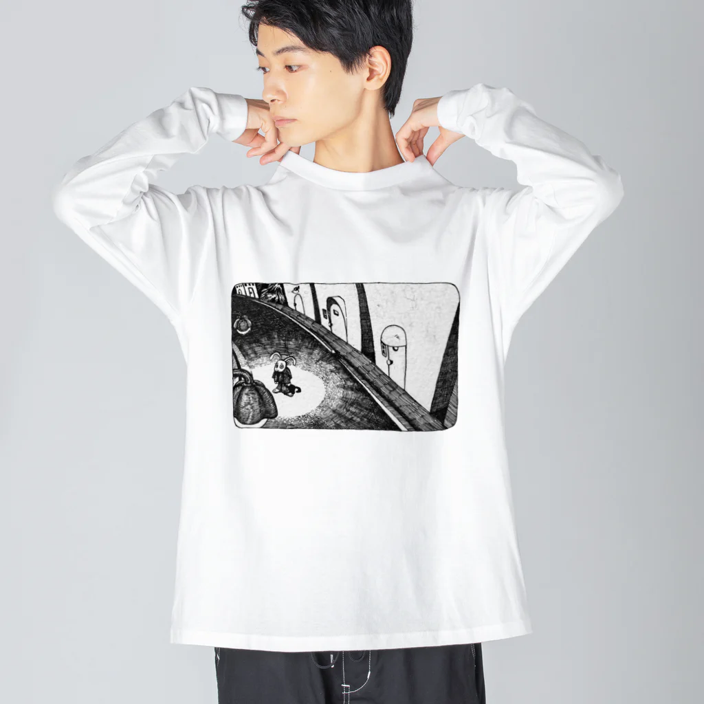 あらたんの絵画作品のやつの《What is our destination?》 Big Long Sleeve T-Shirt