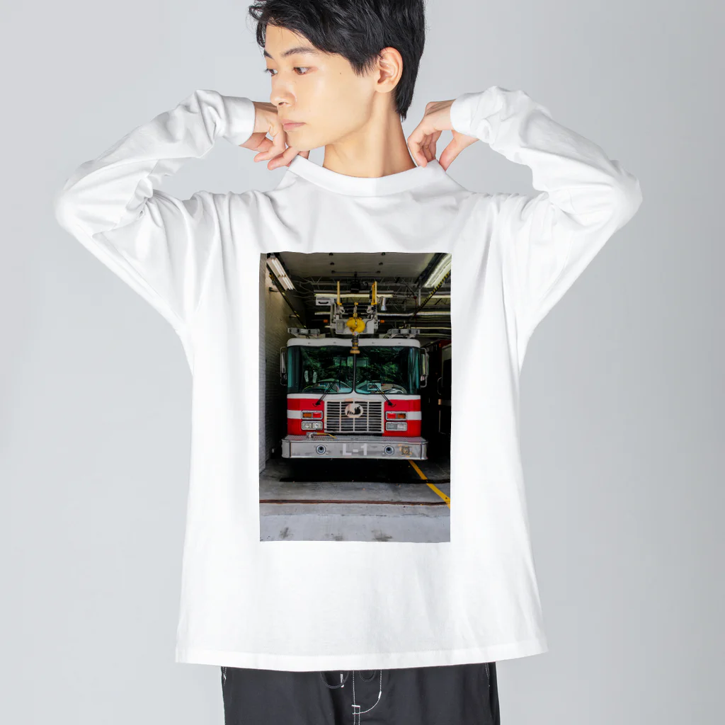 ビッグスマイルライフの消防車 Big Long Sleeve T-Shirt