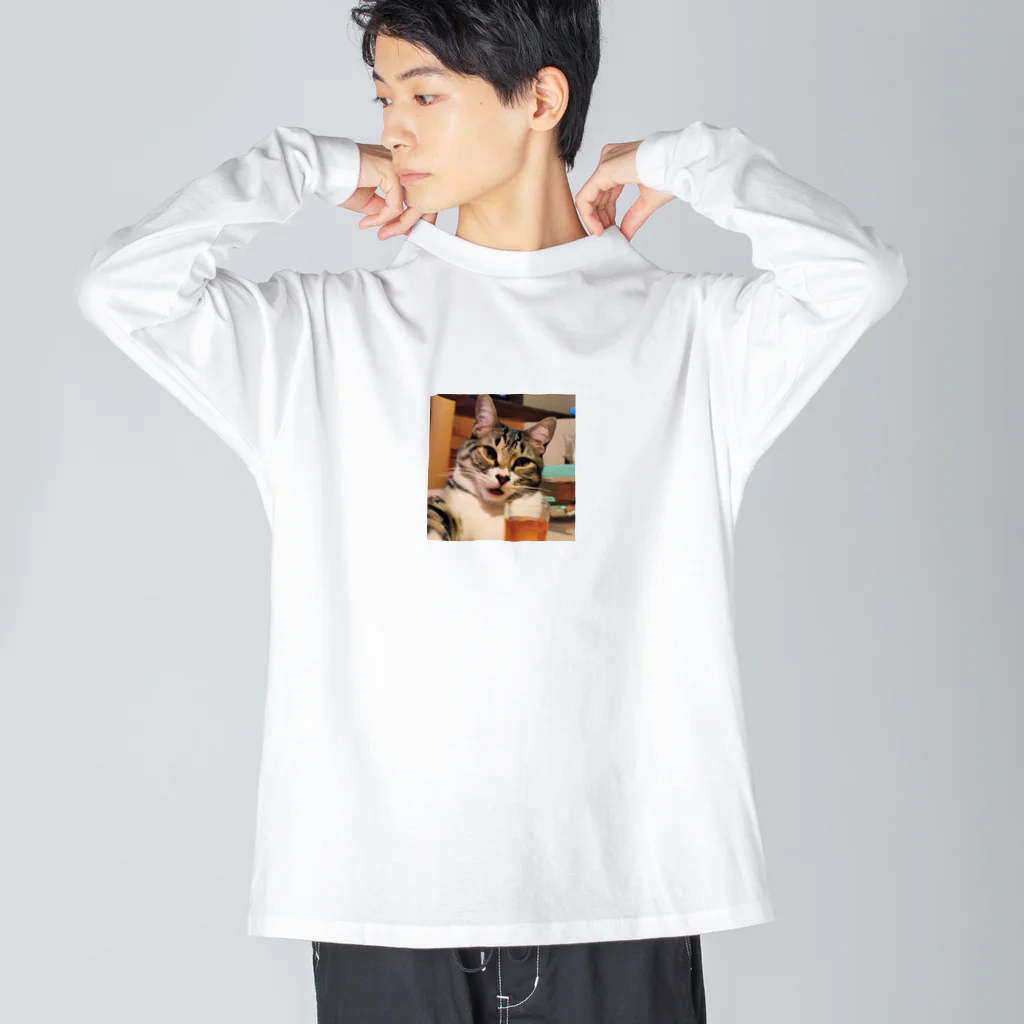 ことこと♂@トレーダーの猫猫　泥酔 Big Long Sleeve T-Shirt