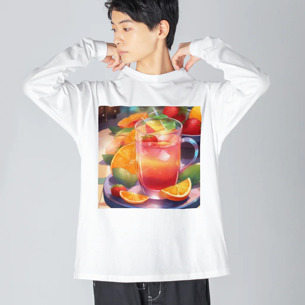 pengin06のフルーツ ビッグシルエットロングスリーブTシャツ