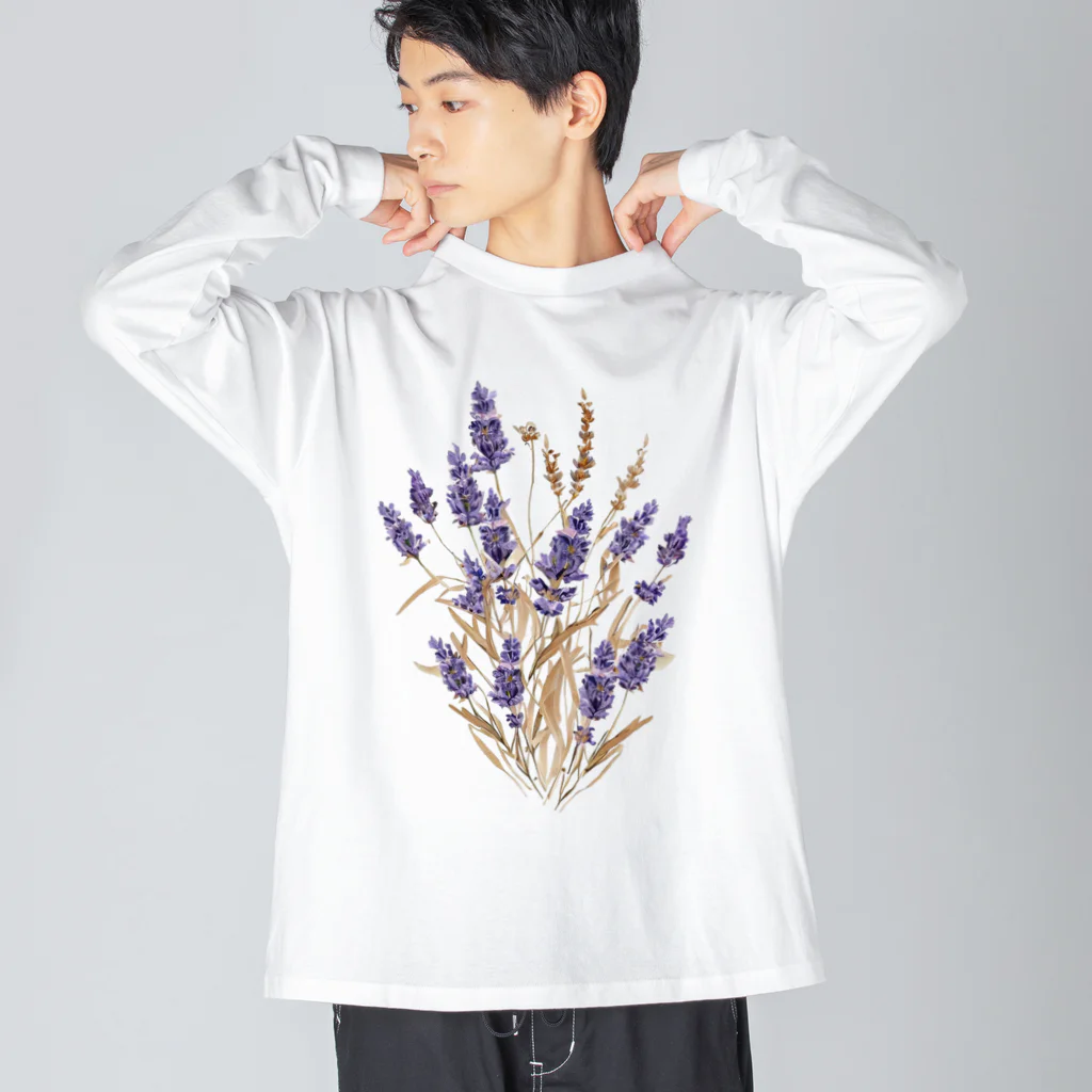 Atelier Petrichor Forestのラベンダー Lavender ビッグシルエットロングスリーブTシャツ