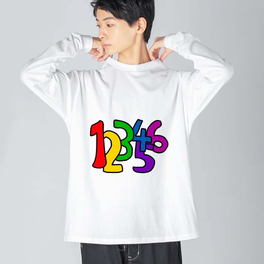 d.h.sの123456 Big Long Sleeve T-Shirt