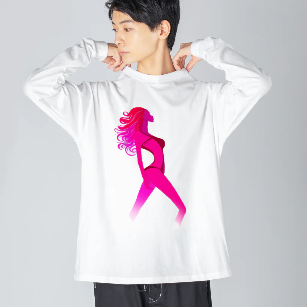 いらすとグッズのセクシーレディ Big Long Sleeve T-Shirt