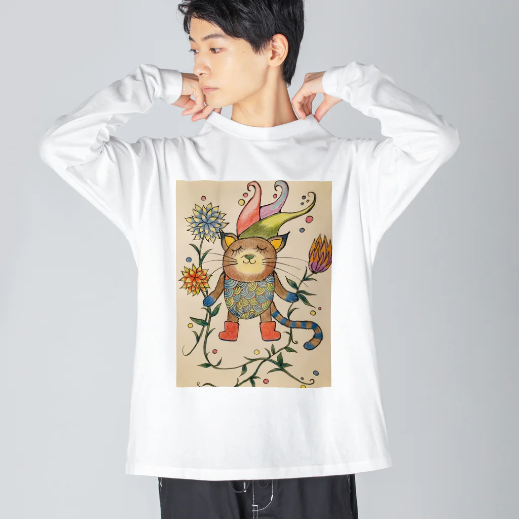 suuのカラフル猫 Big Long Sleeve T-Shirt