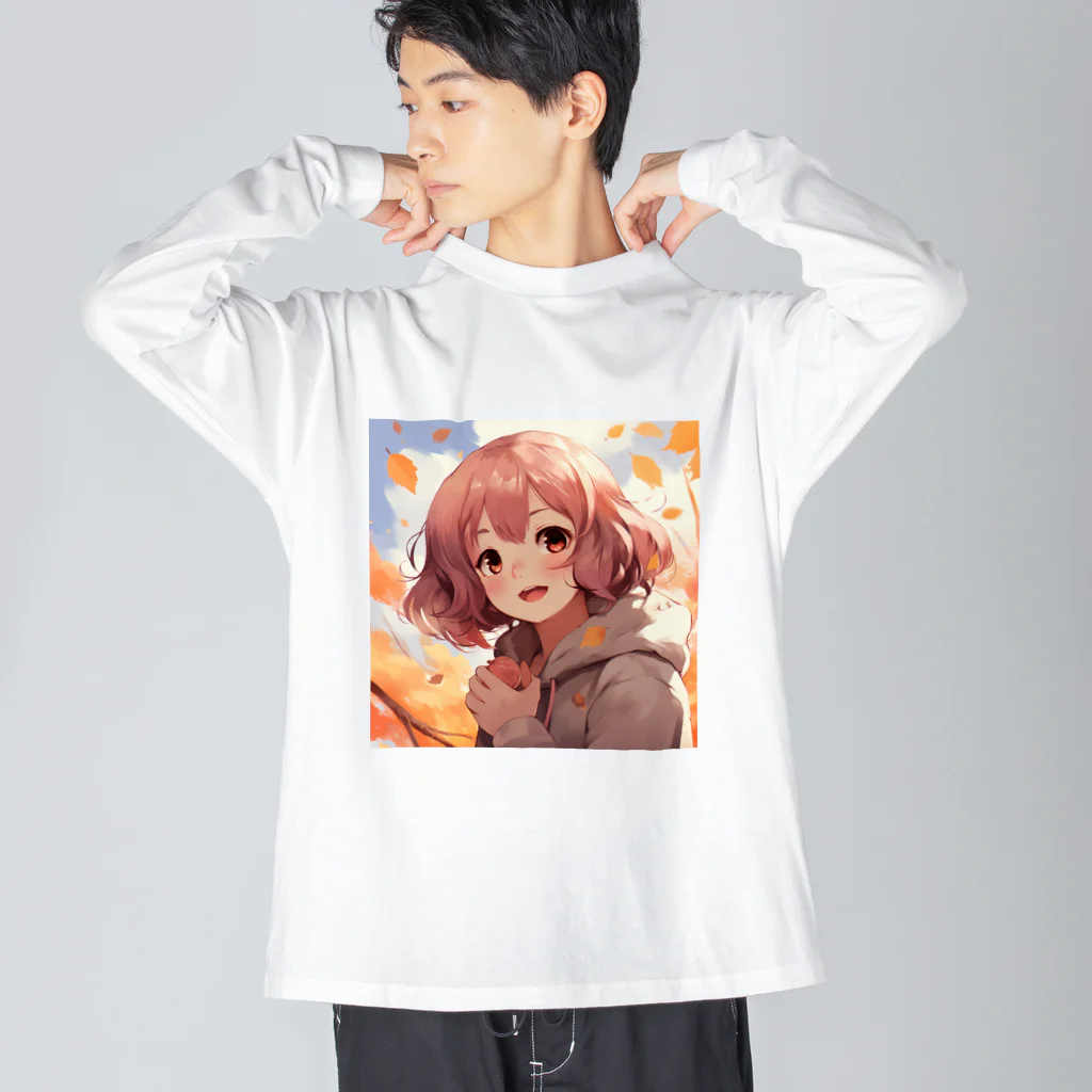 ぶーたんの紅葉の中で輝く彼女 Big Long Sleeve T-Shirt