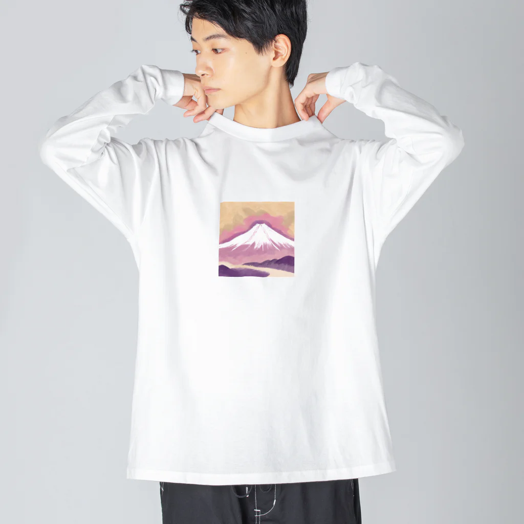 pirapiraのまうんとふじ ビッグシルエットロングスリーブTシャツ