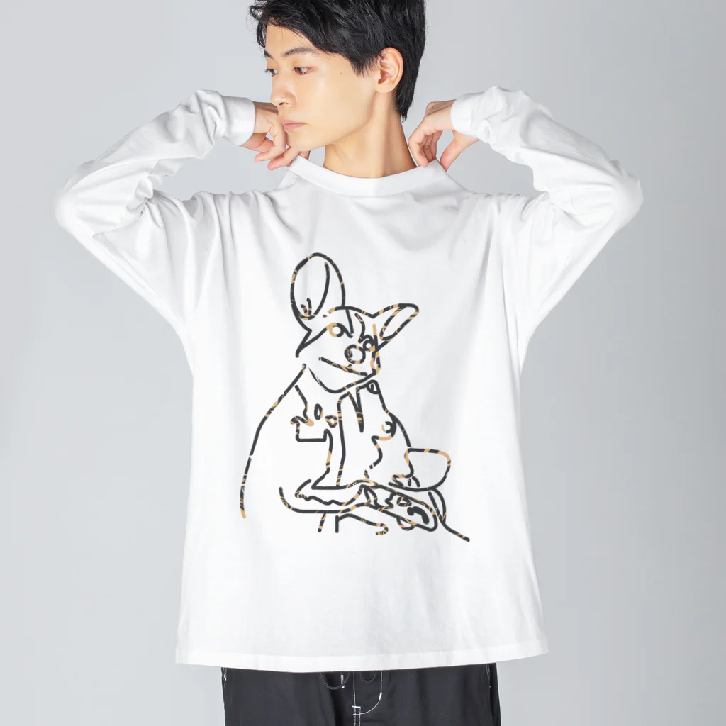 kh.wildlifeのリカオン Big Long Sleeve T-Shirt