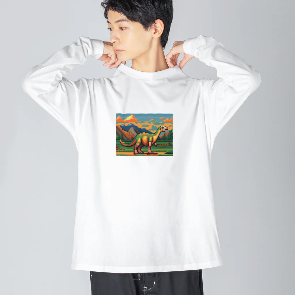 iikyanの恐竜㉚ ビッグシルエットロングスリーブTシャツ