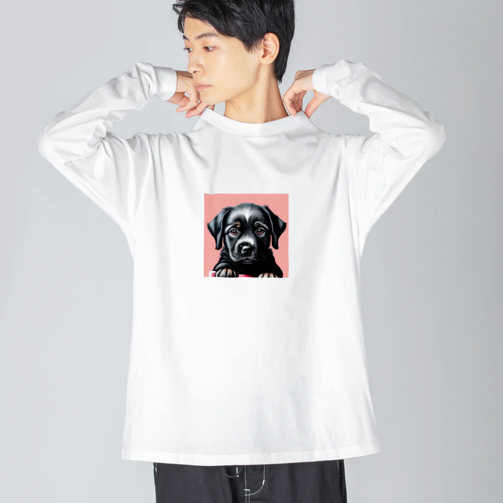 フリーダムの黒い子犬 Big Long Sleeve T-Shirt