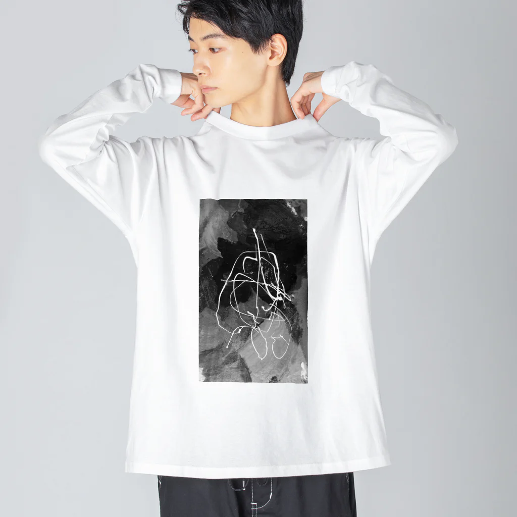 nattoooのぐちゃぐちゃアクリル Big Long Sleeve T-Shirt