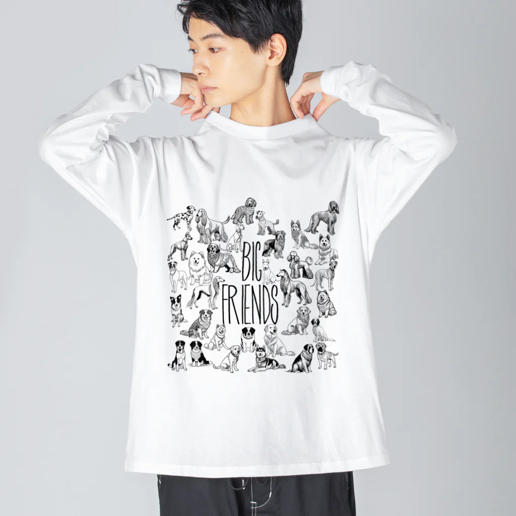 inu-sanの大きな犬はみんな友達 Big Long Sleeve T-Shirt