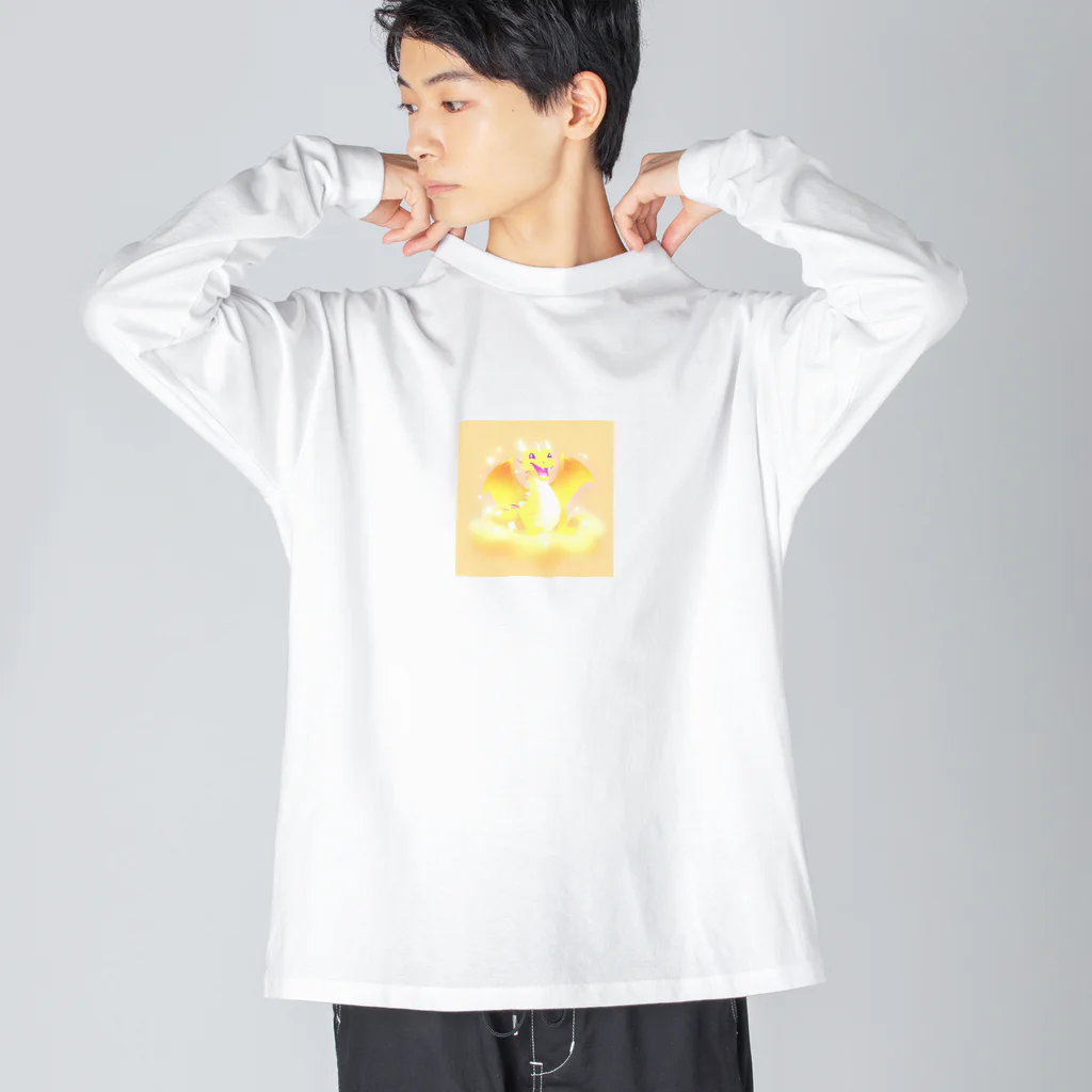 わなかりゅうのニコニコ　金龍ちゃん　 Big Long Sleeve T-Shirt