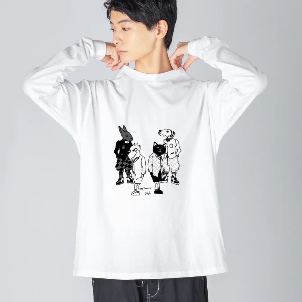 NEOJAPANESESTYLE                               のanimals ビッグシルエットロングスリーブTシャツ