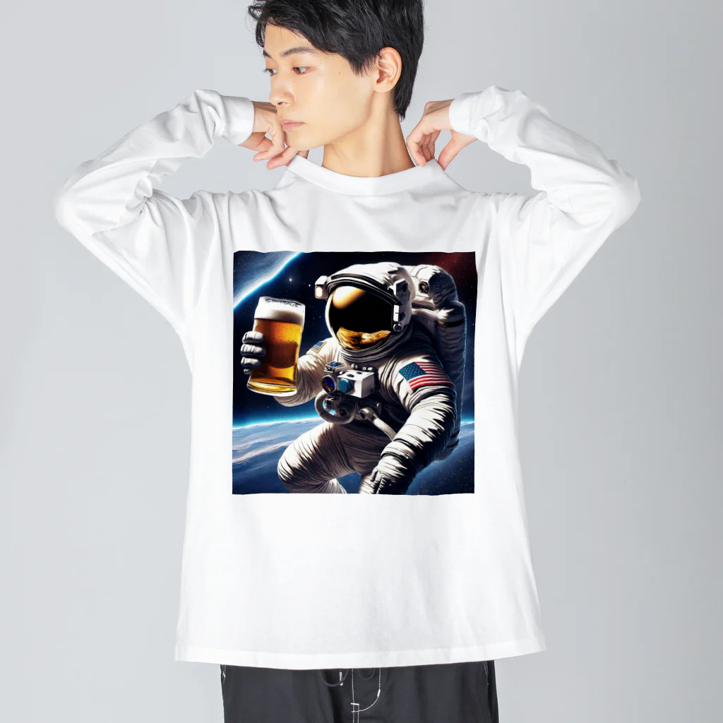 宇宙開発デザイン科の酒飲みアストロノーツ Big Long Sleeve T-Shirt