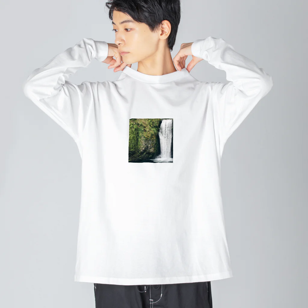 Innovat-Leapの滝がきれい Big Long Sleeve T-Shirt