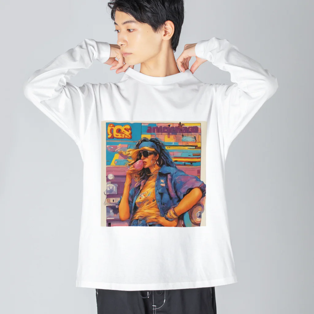 kojifの90年代アメリカ3 ビッグシルエットロングスリーブTシャツ