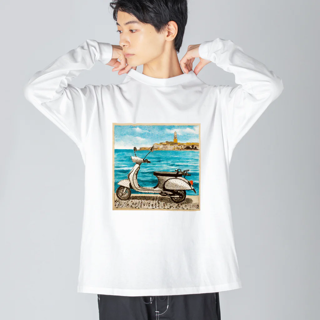 takotakoの原動付き自転車 Big Long Sleeve T-Shirt