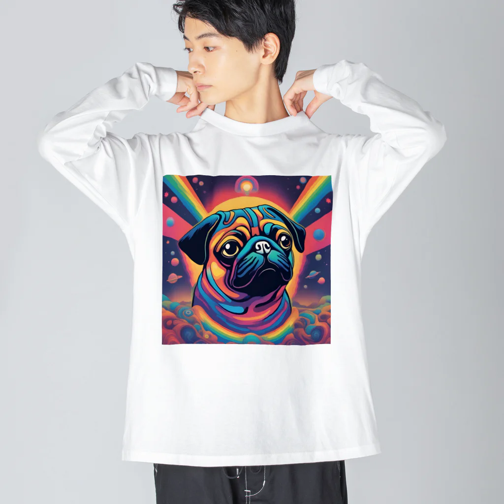 Anniversary TRIBEのあにとら【パグ】 Big Long Sleeve T-Shirt