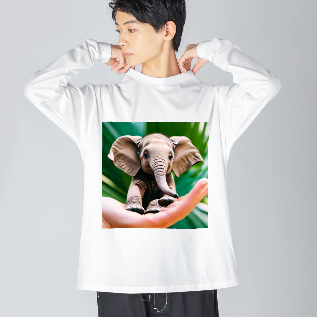 Tmagoのミニミニ子供ゾウ♪ Big Long Sleeve T-Shirt