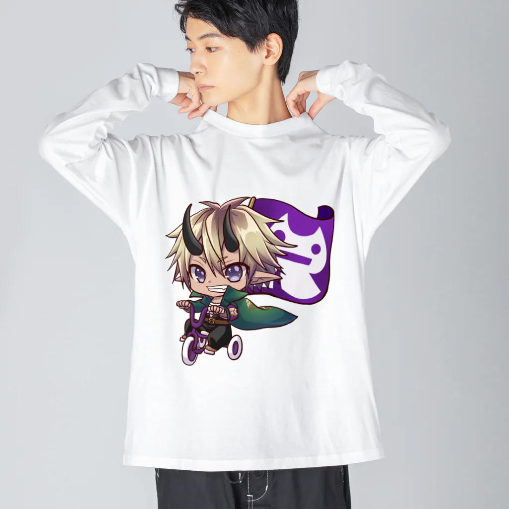 ロキのロキロキ団三輪車アバ雷炎ちゃん Big Long Sleeve T-Shirt