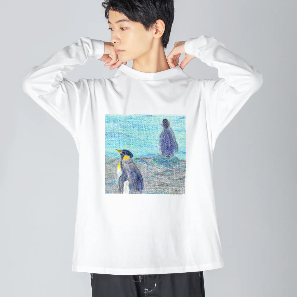 つぎのラピス島ペンギン ビッグシルエットロングスリーブTシャツ