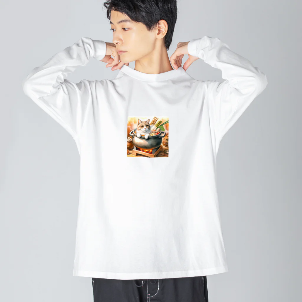 ROCKSWEBのねこにおでん ビッグシルエットロングスリーブTシャツ