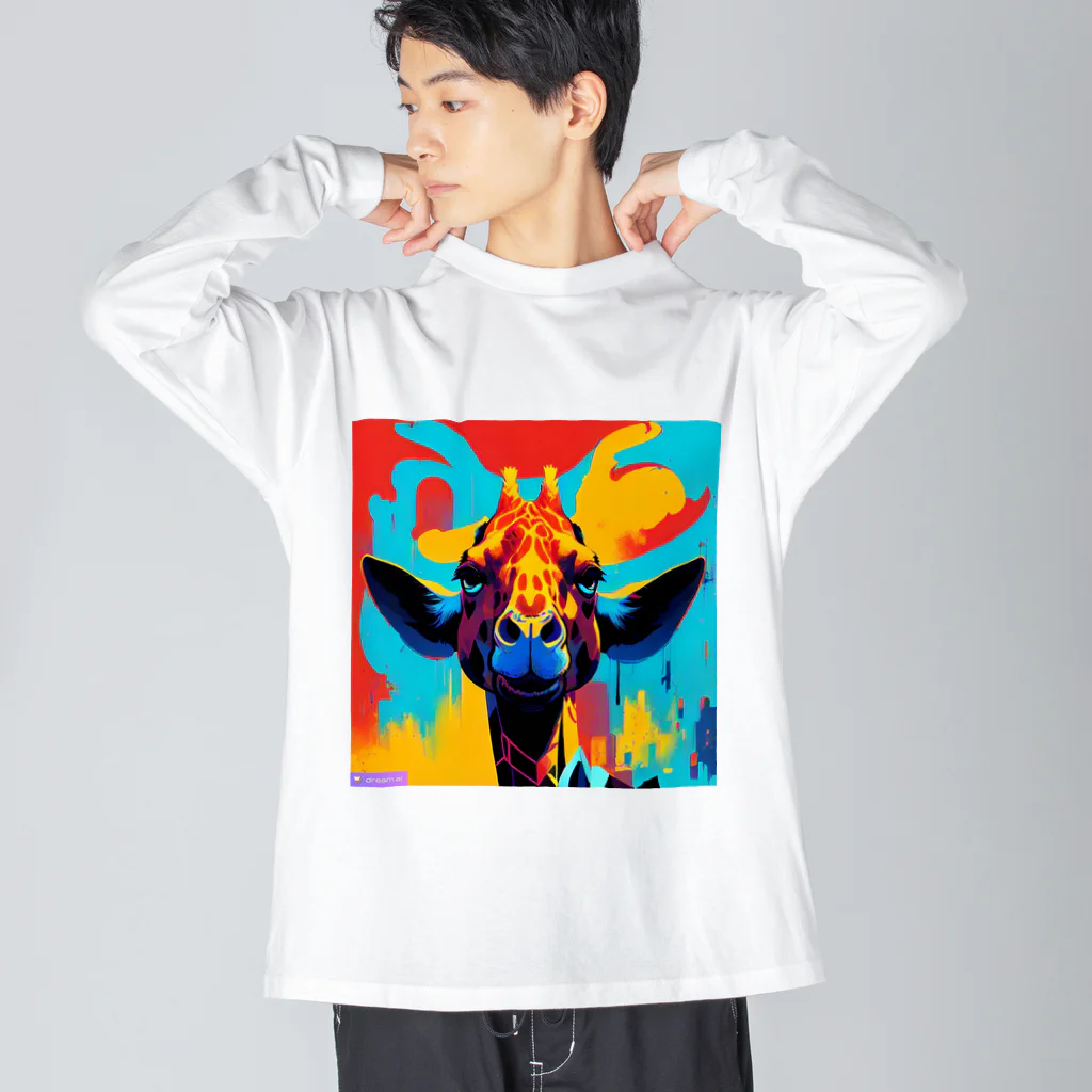 tomo0404の怒れるキリン Big Long Sleeve T-Shirt